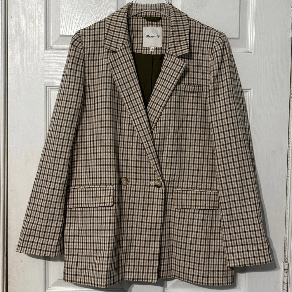 Madewell Dorset Blazer in Albermarle Plaid Size Large - Picture 5 of 11